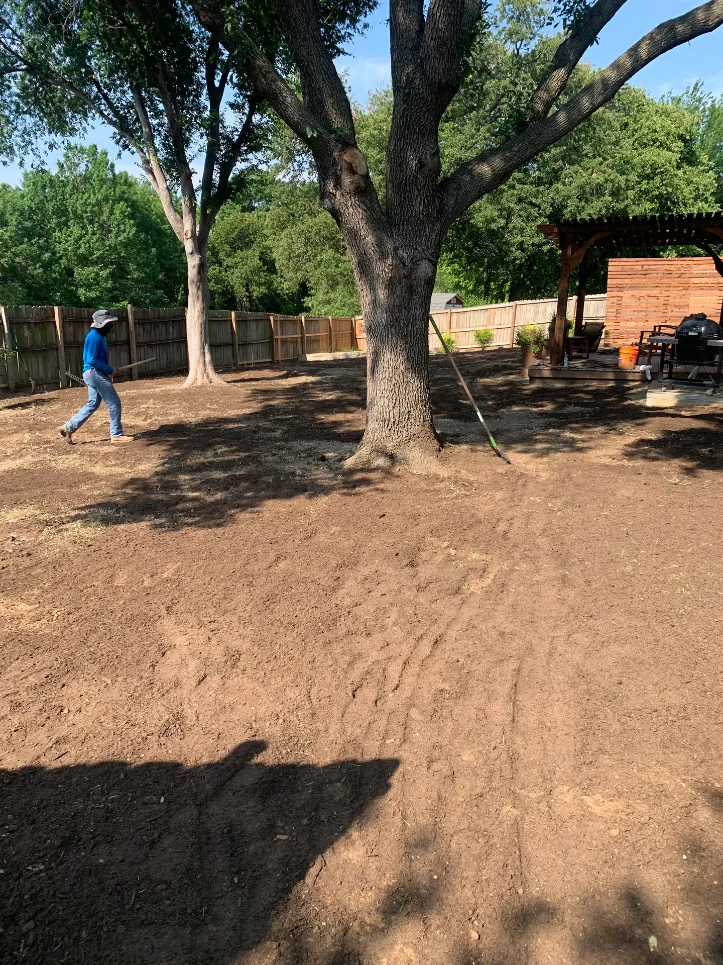 backyard soil leveling